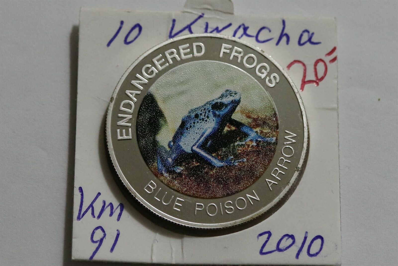 Malawi 10 Kwacha 2010 Proof Endangered Frogs B38 Xu28